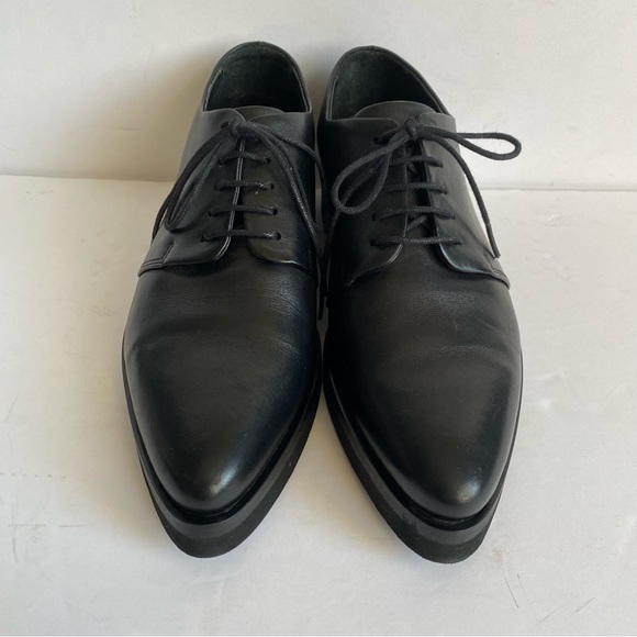 COS Point Toe lace up Oxfords with metal heel insert 7 - Picture 3 of 14